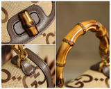 Luxury Bamboo Handle Crossbody Bag