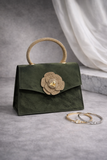 Floral Handle Crossbody Bag