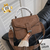 Dusky Luxe Textured Crossbody Bag