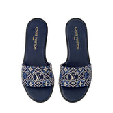 LV Embroidered Slide Slippers