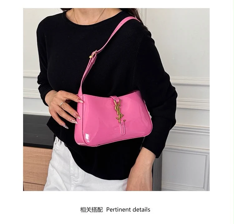 Ysl Glossy Patent Shoulder Bag