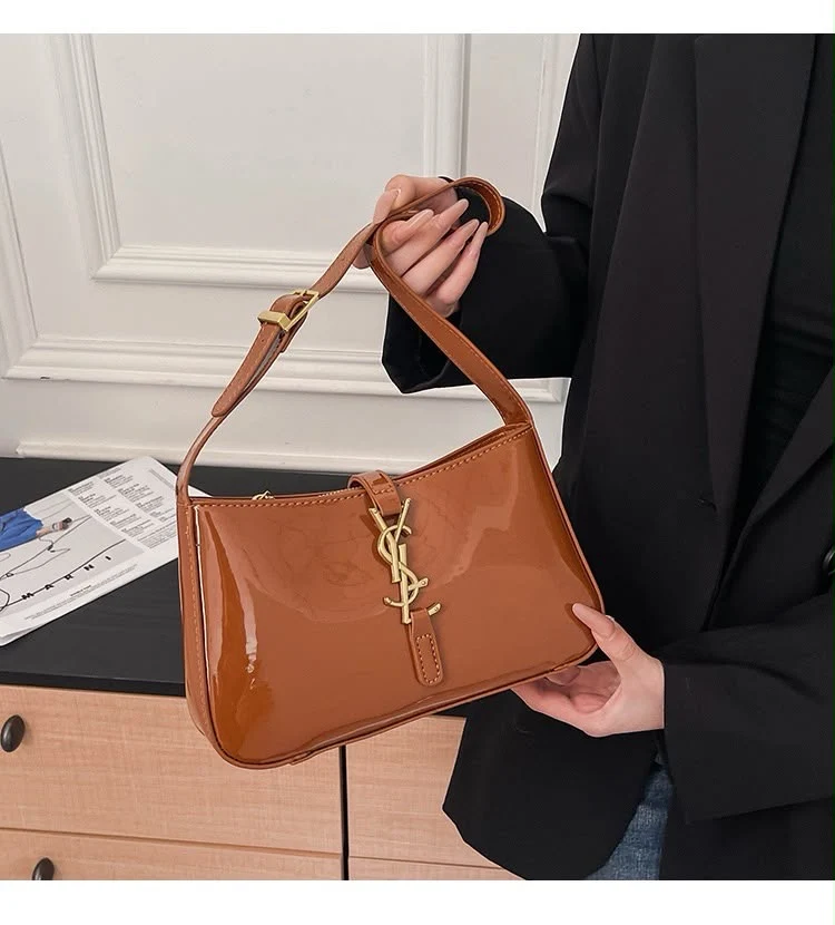 Ysl Glossy Patent Shoulder Bag