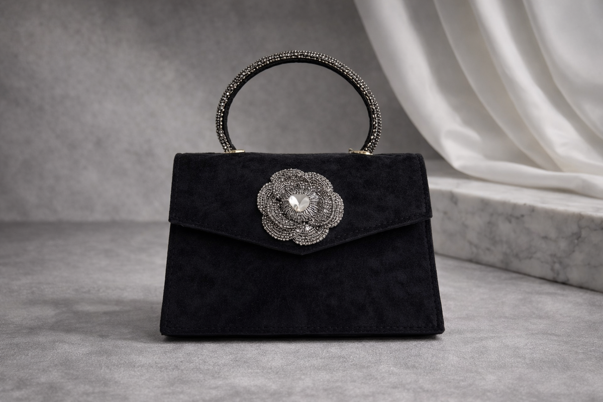 Floral Handle Crossbody Bag