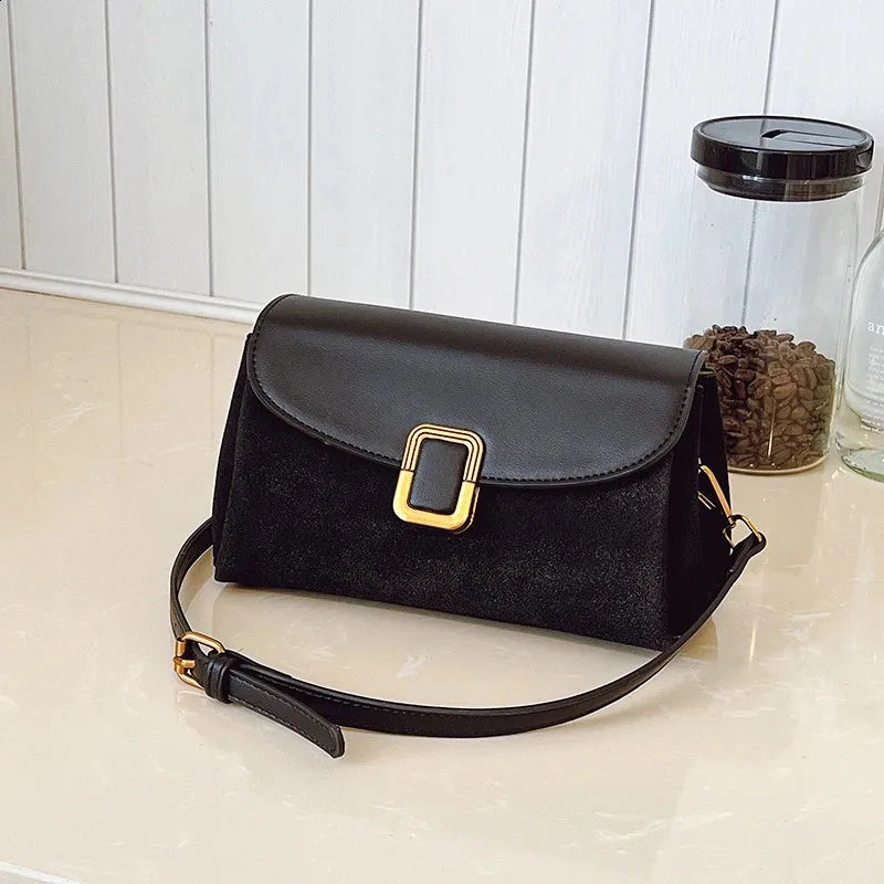 Classic Suede & Leather Crossbody