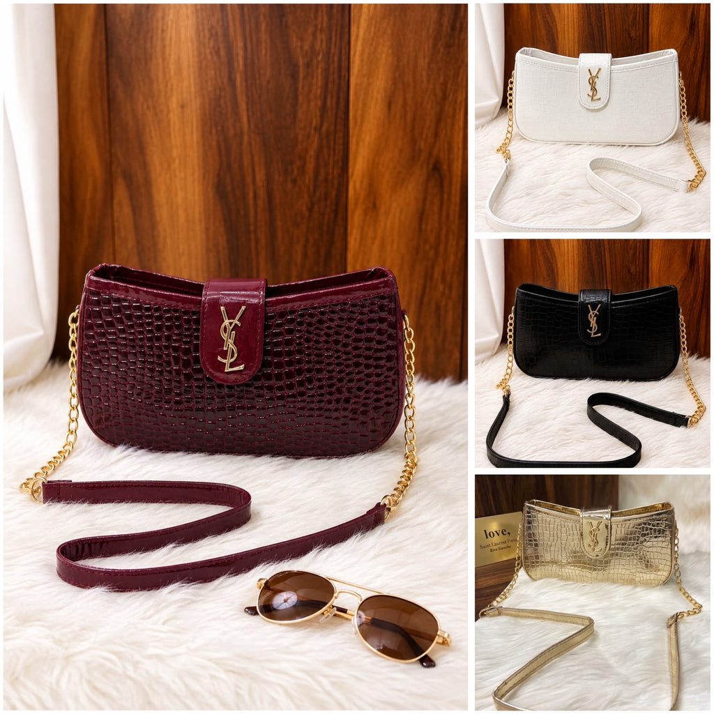 YSL Crocodile Crossbody