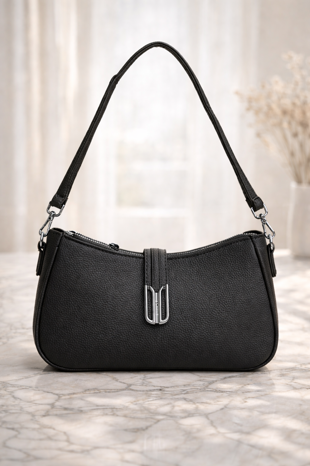 Pebbled Shoulder Bag