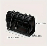 Trendy Quilted Crossbody Bag