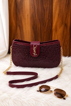 YSL Crocodile Crossbody