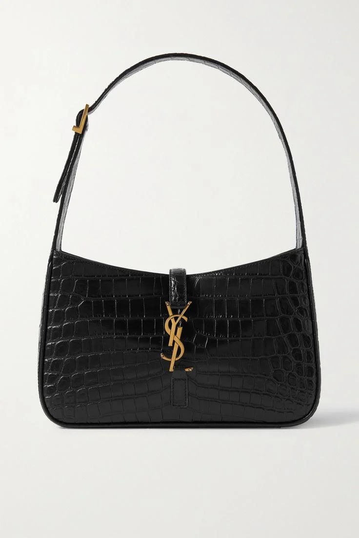 Saint Laurent Croc Shoulder Bag