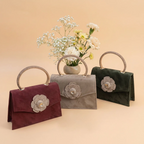 Floral Handle Crossbody Bag