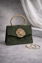 Floral Handle Crossbody Bag