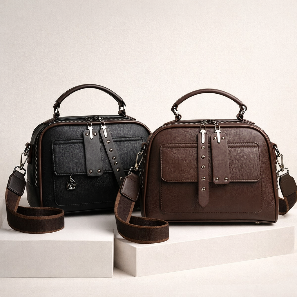 Elegant Leather Crossbody Handbag
