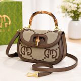 Luxury Bamboo Handle Crossbody Bag