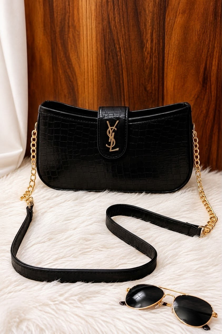 YSL Crocodile Crossbody