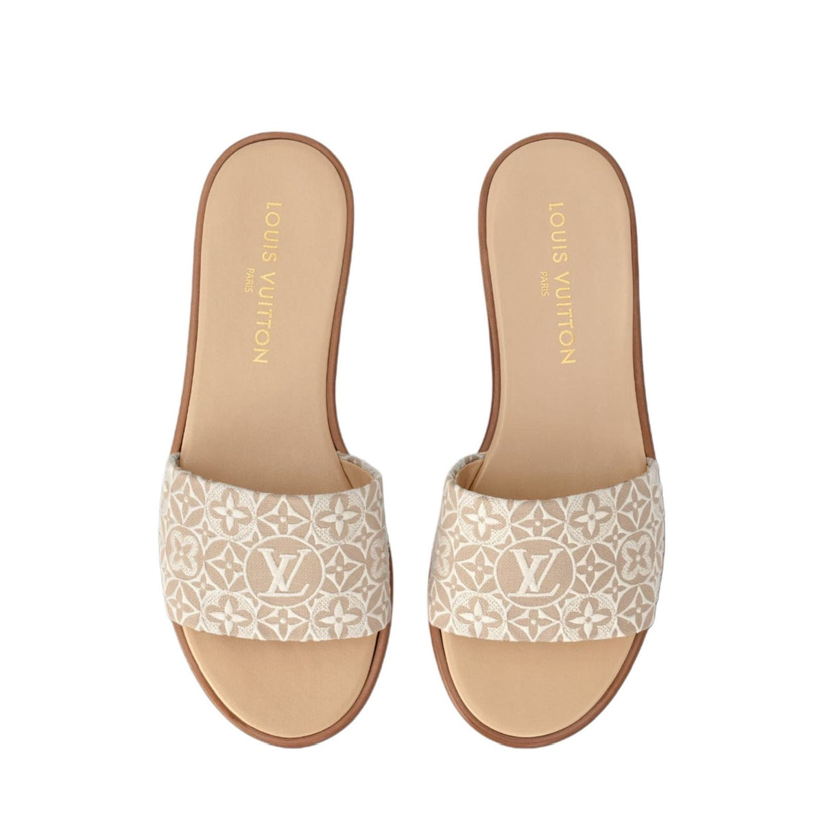 LV Embroidered Slide Slippers