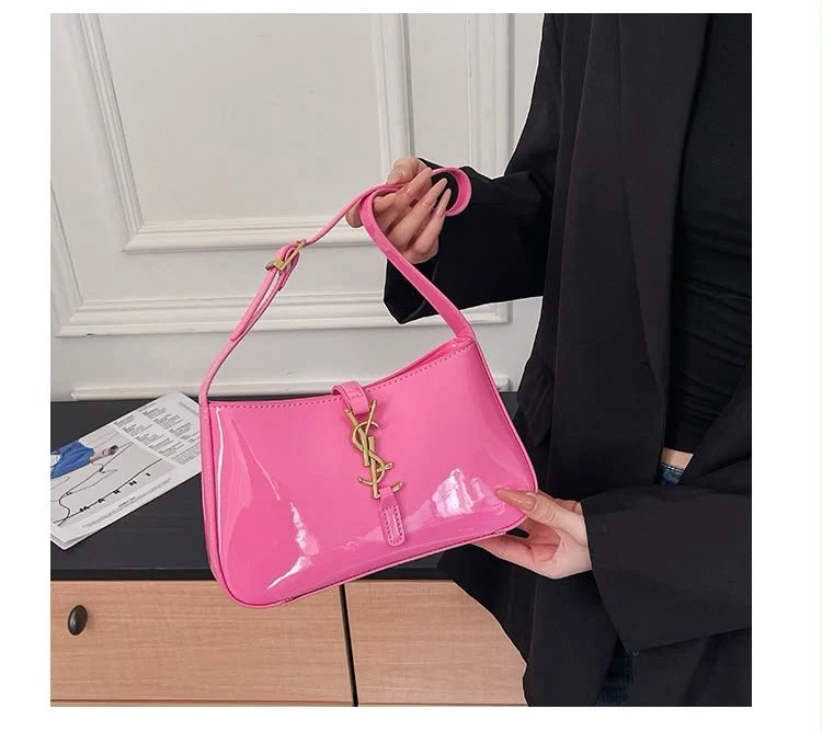 Ysl Glossy Patent Shoulder Bag