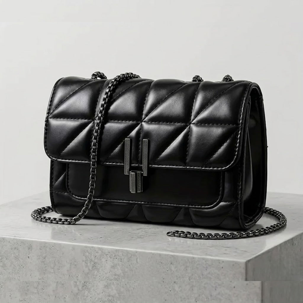 Trendy Quilted Crossbody Bag