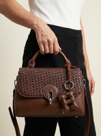 Milan Woven Top-Handle Bag