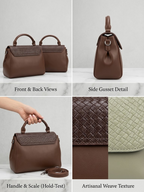 Milan Woven Top-Handle Bag