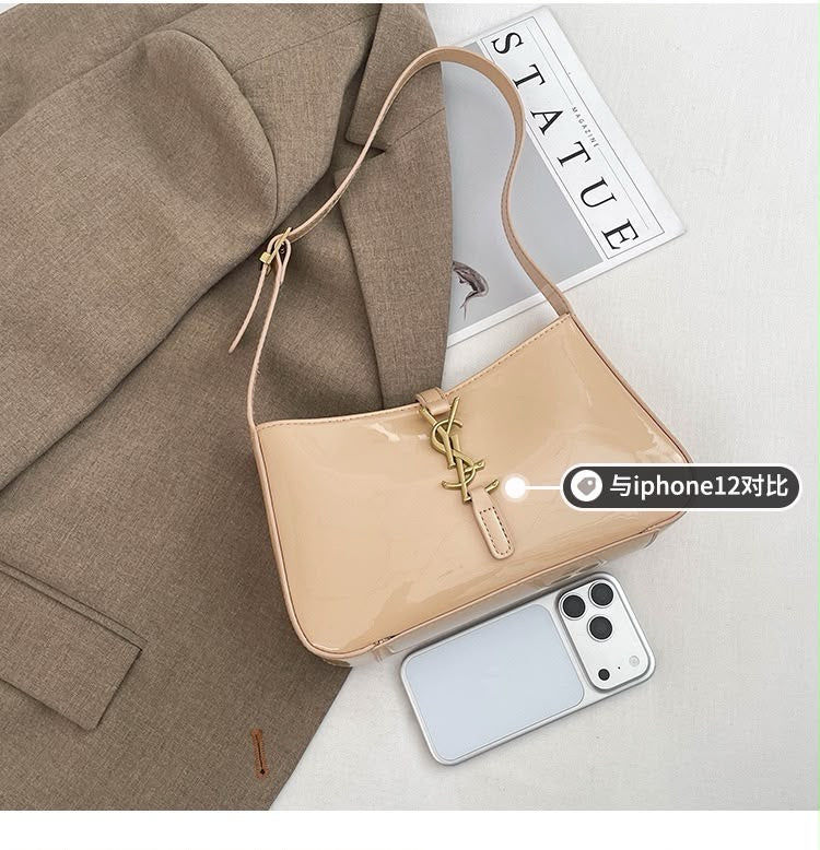 Ysl Glossy Patent Shoulder Bag