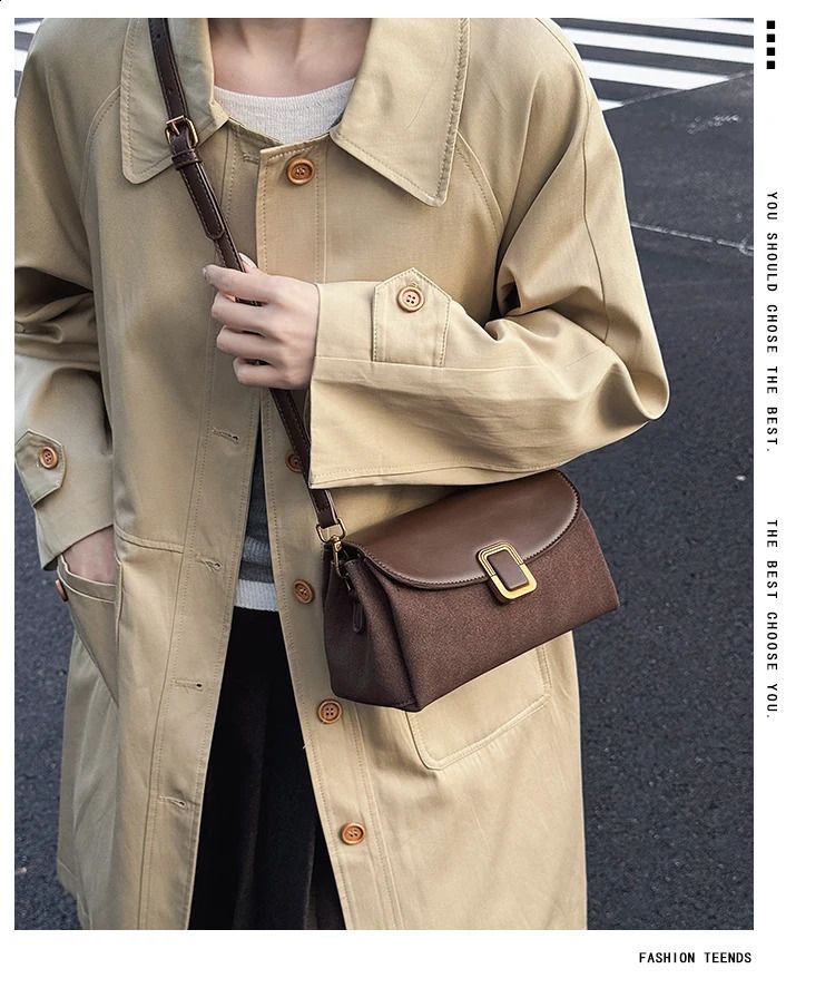 Classic Suede & Leather Crossbody