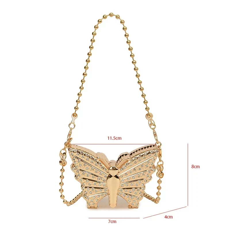 Luxury Butterfly Crystal Clutch