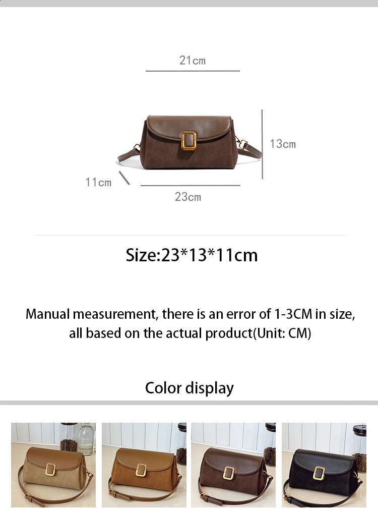 Classic Suede & Leather Crossbody