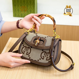 Luxury Bamboo Handle Crossbody Bag
