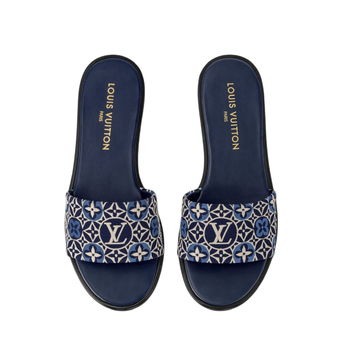 LV Embroidered Slide Slippers