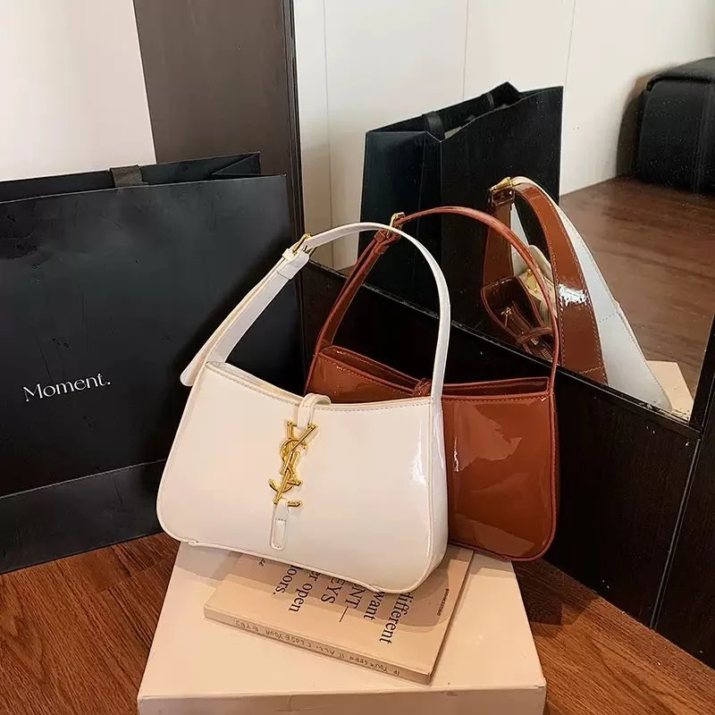Ysl Glossy Patent Shoulder Bag