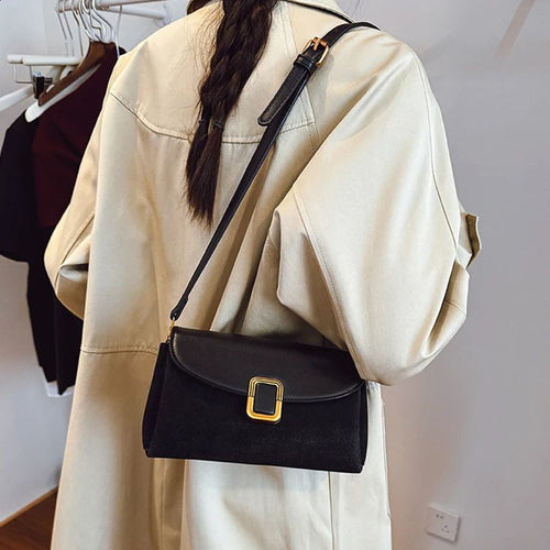 Classic Suede & Leather Crossbody