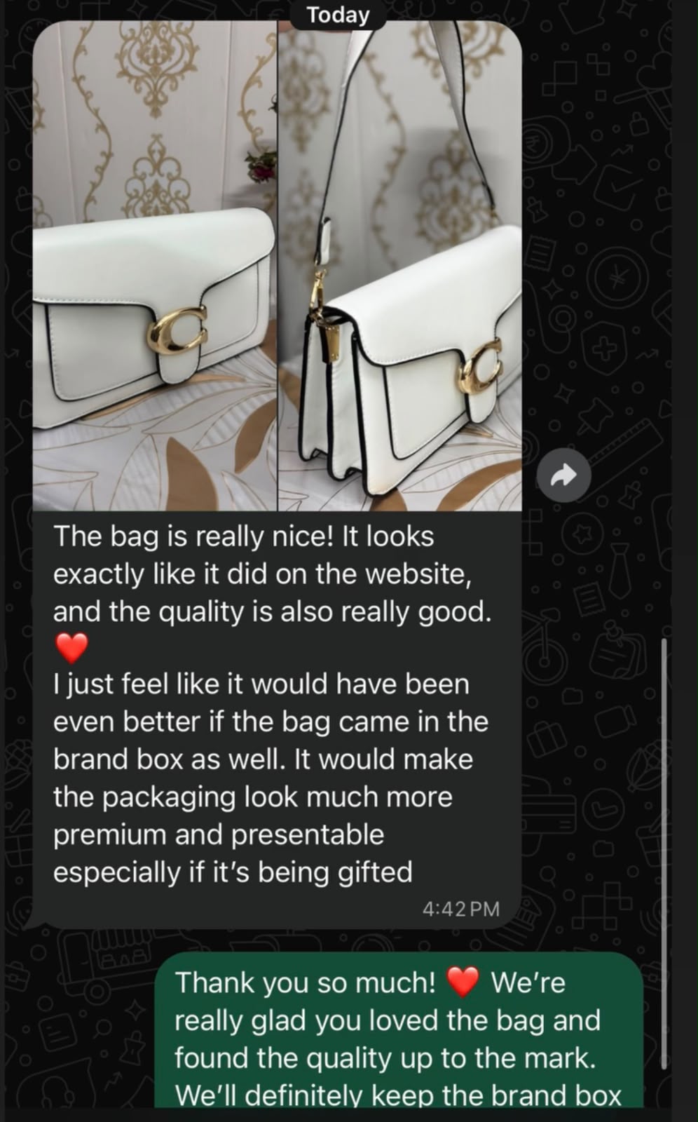 Bagsheaven customer review