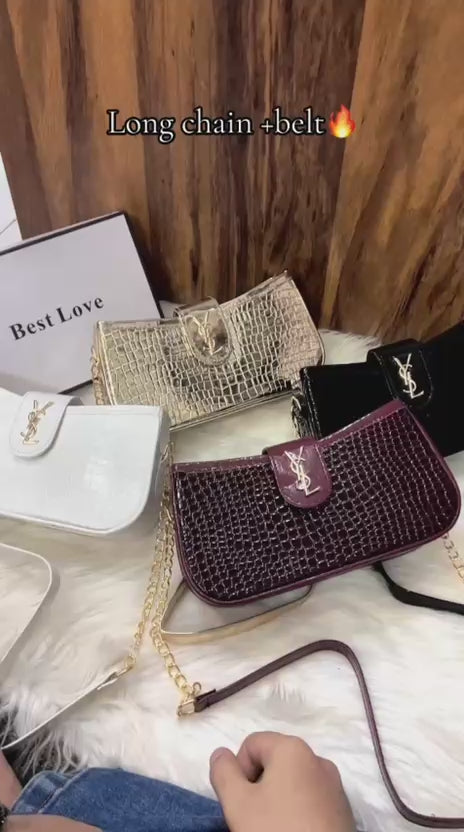 YSL Crocodile Crossbody