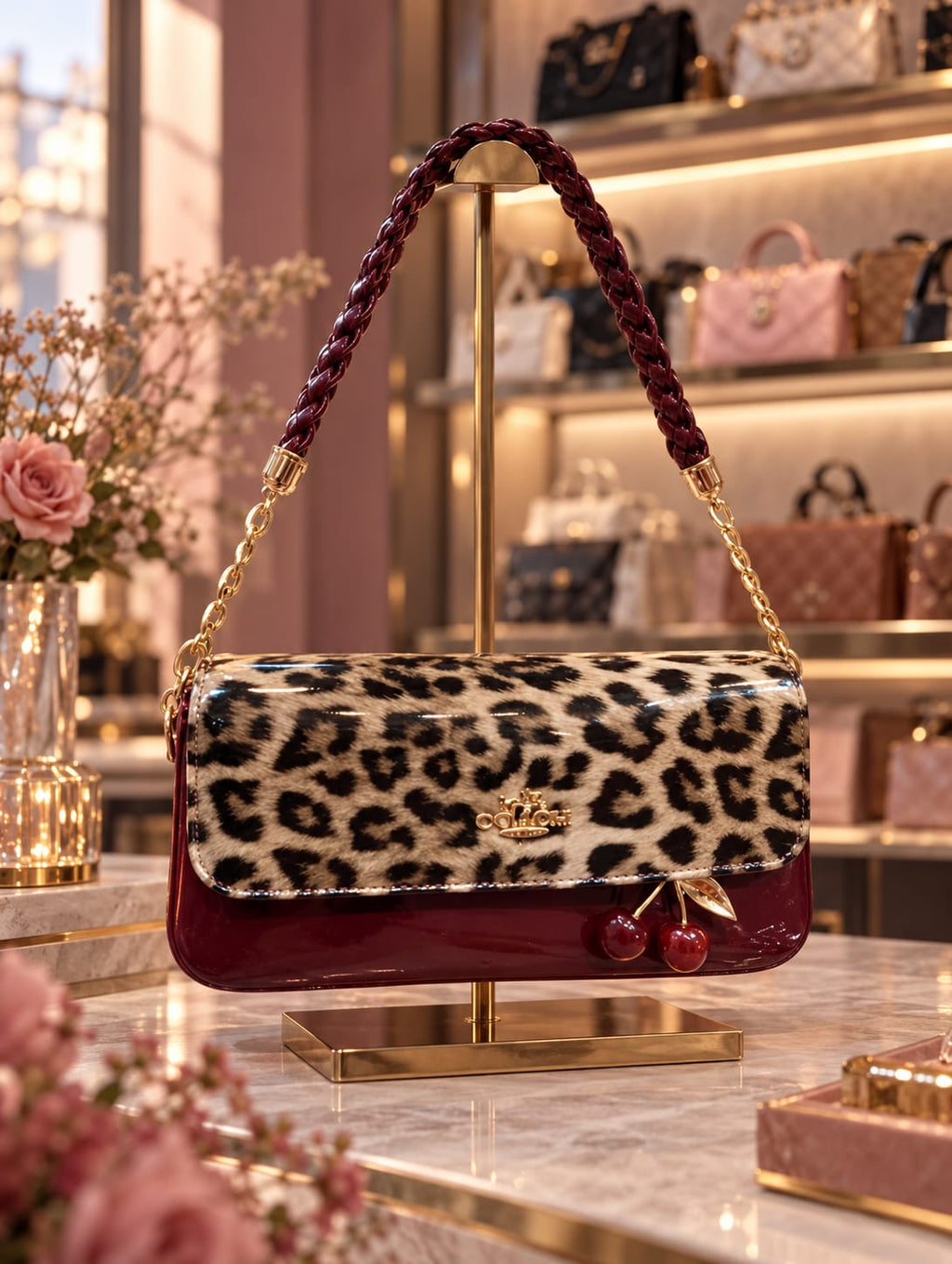 Leopard Luxe Coach Shoulder Bag