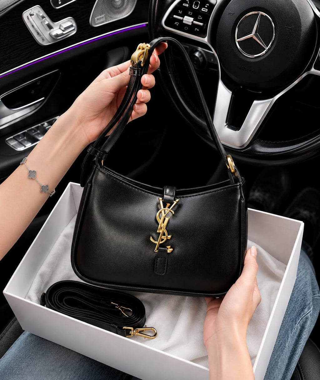 Ysl Saint Laurent Leather Shoulder Bag