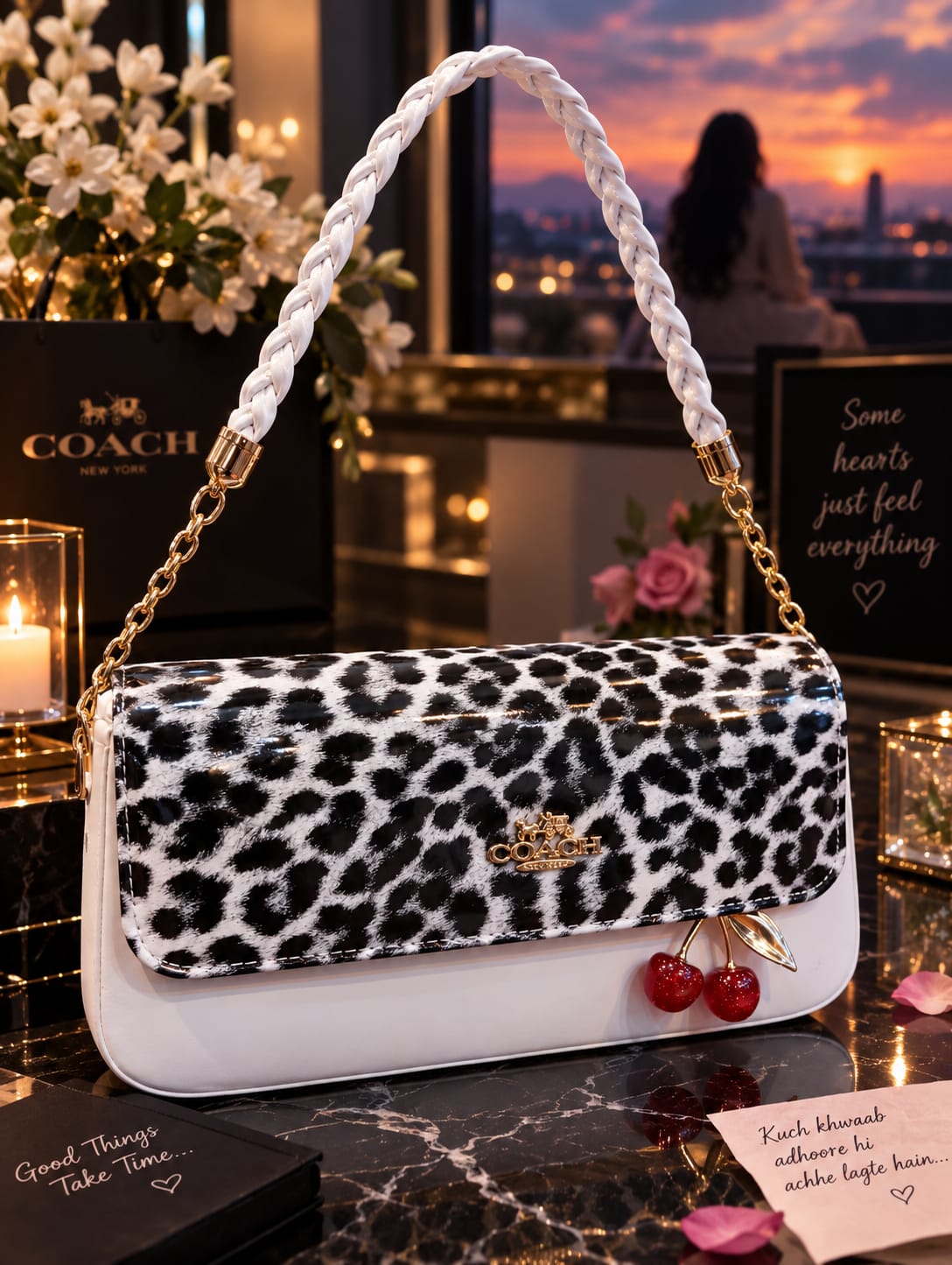 Leopard Luxe Coach Shoulder Bag